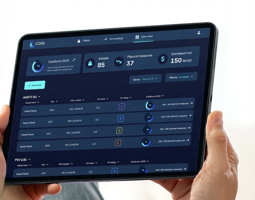 VPS fleet management dashboard on tablet